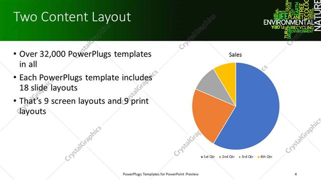 Two Content presentation slide layout