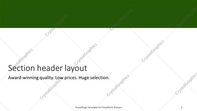 Section Header presentation slide layout