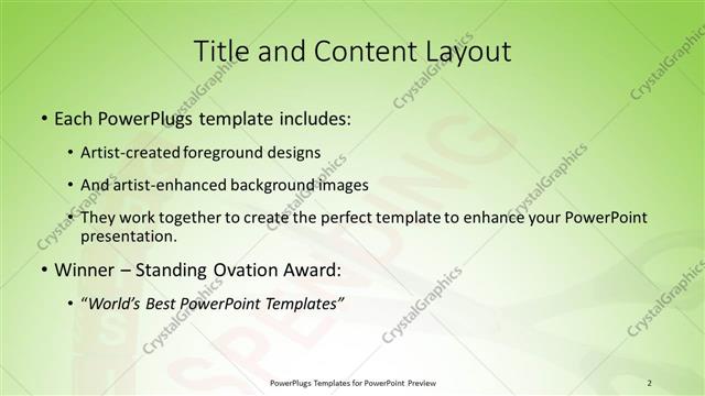 Title and Content presentation slide layout