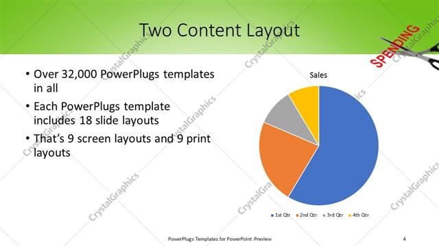 Two Content presentation slide layout