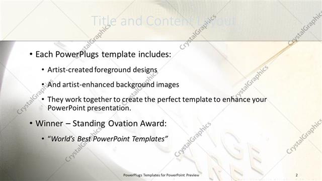 Title and Content presentation slide layout