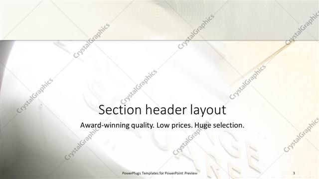 Section Header presentation slide layout