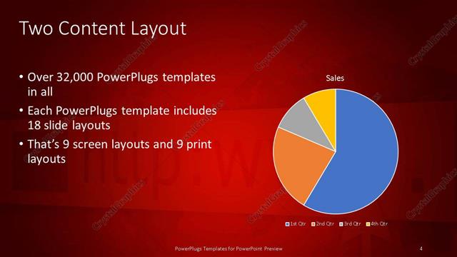 Two Content presentation slide layout