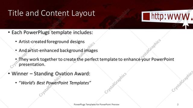 Title and Content presentation slide layout