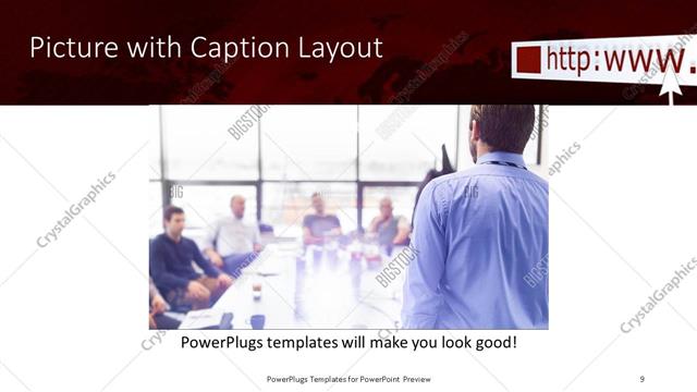 Picture with Caption presentation slide layout