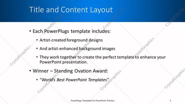 Title and Content presentation slide layout