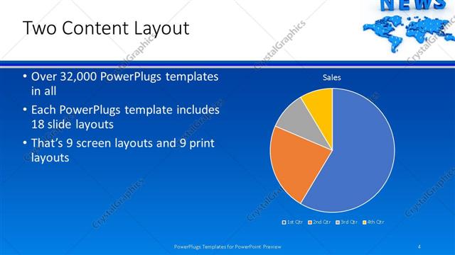 Two Content presentation slide layout