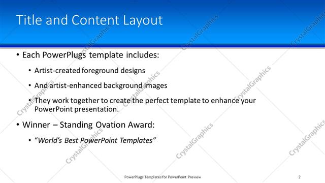 Title and Content presentation slide layout