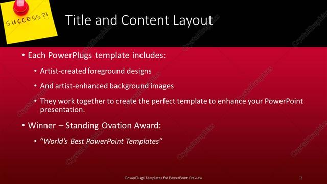 Title and Content presentation slide layout