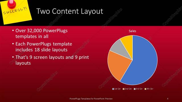 Two Content presentation slide layout