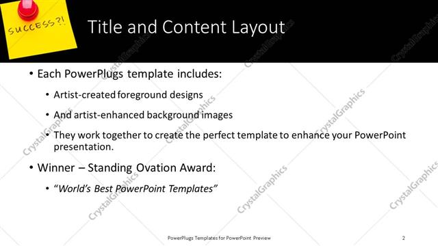 Title and Content presentation slide layout