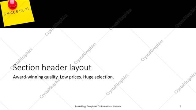 Section Header presentation slide layout