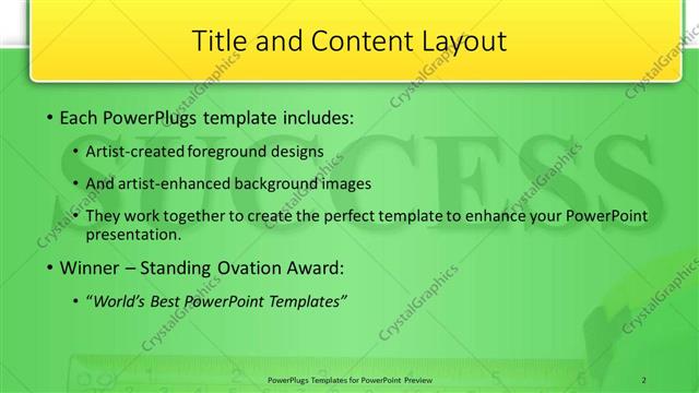 Title and Content presentation slide layout