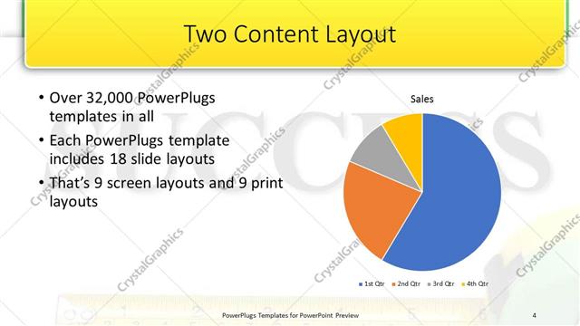 Two Content presentation slide layout