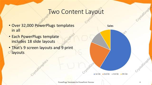 Two Content presentation slide layout