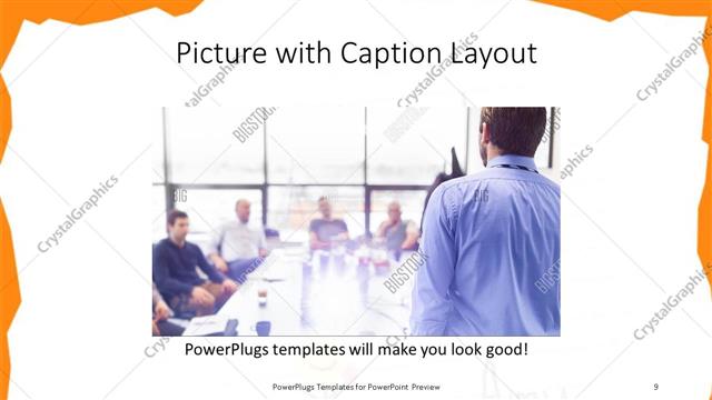 Picture with Caption presentation slide layout