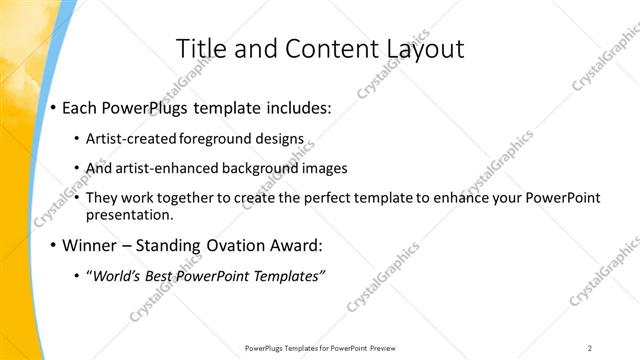 Title and Content presentation slide layout