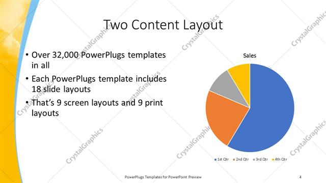Two Content presentation slide layout