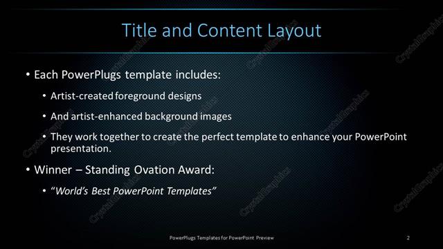 Title and Content presentation slide layout