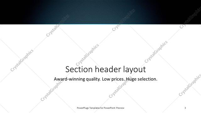Section Header presentation slide layout