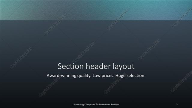 Section Header presentation slide layout