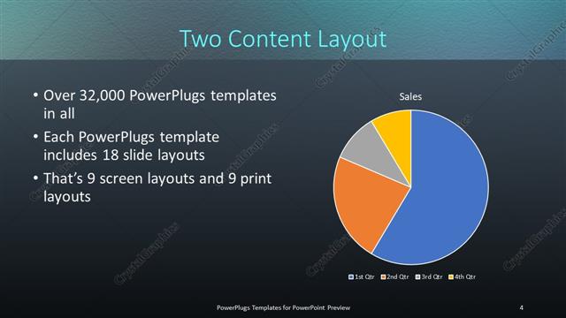 Two Content presentation slide layout