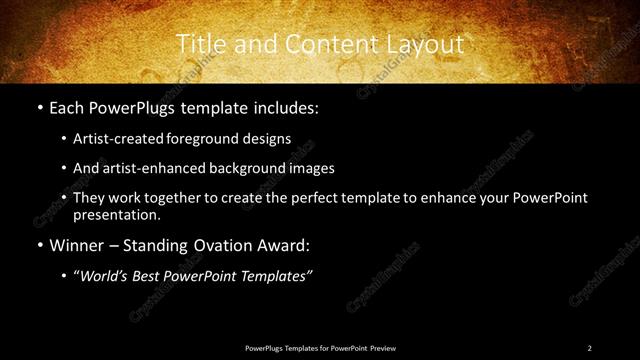 Title and Content presentation slide layout