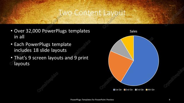 Two Content presentation slide layout