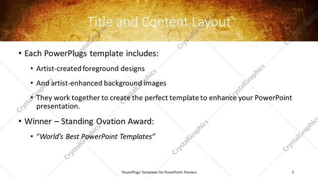 Title and Content presentation slide layout