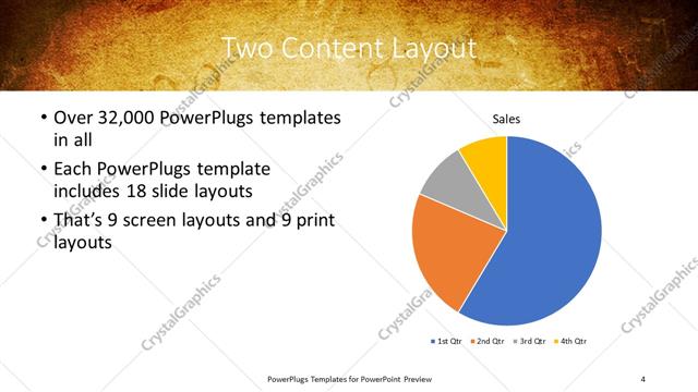 Two Content presentation slide layout