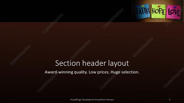 Section Header presentation slide layout