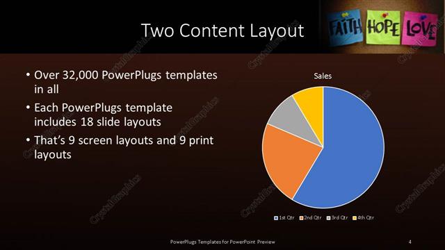 Two Content presentation slide layout