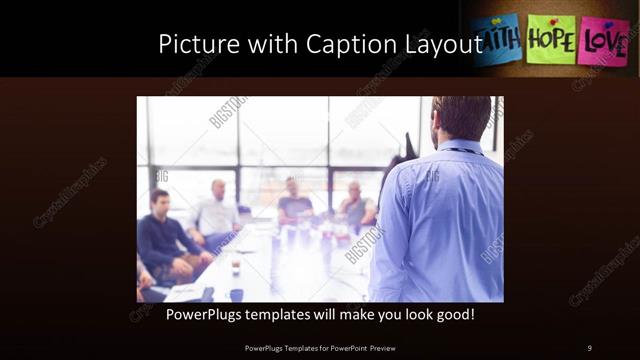 Picture with Caption presentation slide layout