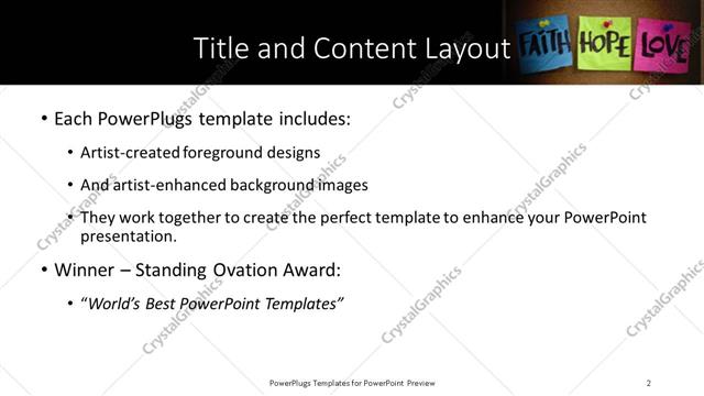 Title and Content presentation slide layout