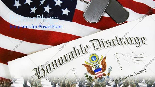  Presentation with military - Th american soldiers on the move along with American flag and tags