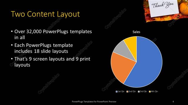 Two Content presentation slide layout