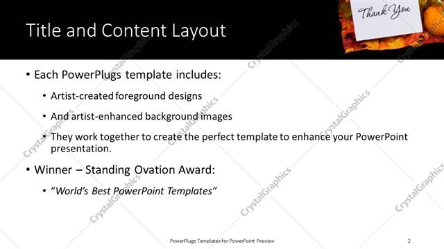 Title and Content presentation slide layout