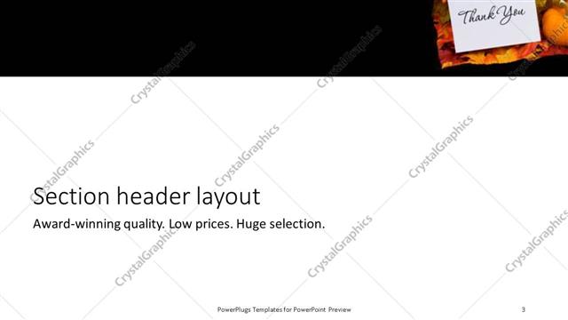 Section Header presentation slide layout