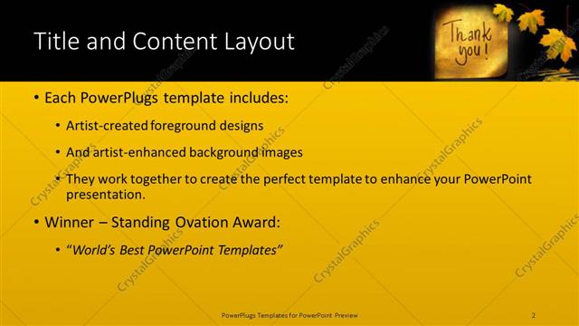 Title and Content presentation slide layout