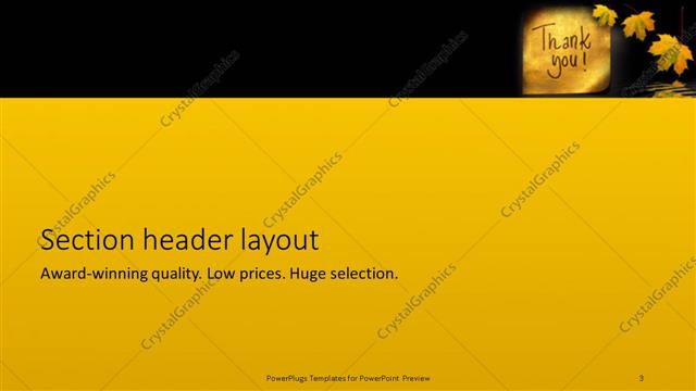 Section Header presentation slide layout