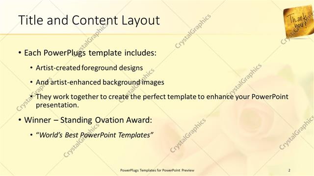Title and Content presentation slide layout