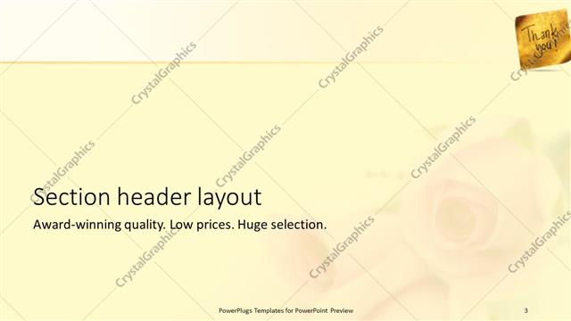 Section Header presentation slide layout