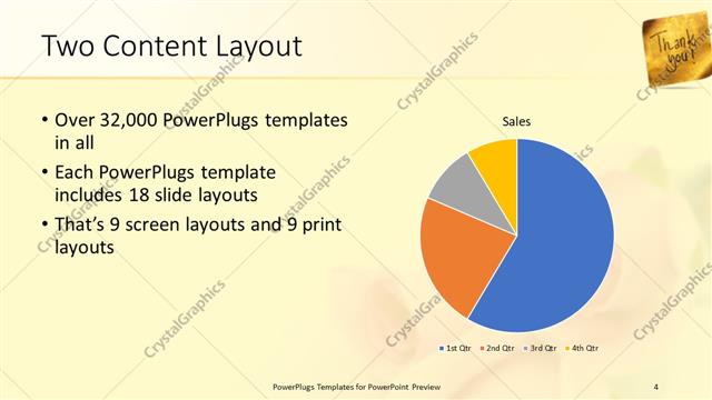 Two Content presentation slide layout