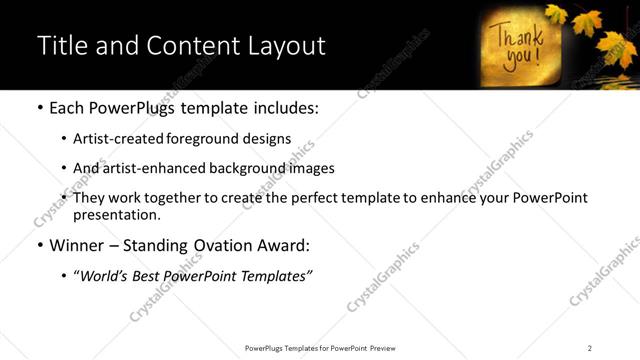 Title and Content presentation slide layout