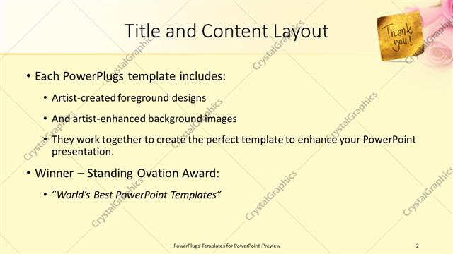Title and Content presentation slide layout