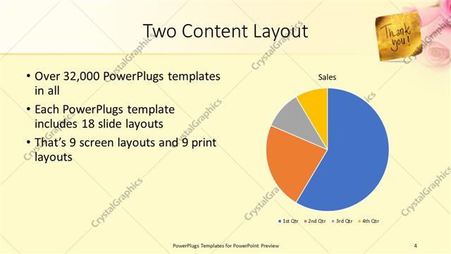 Two Content presentation slide layout