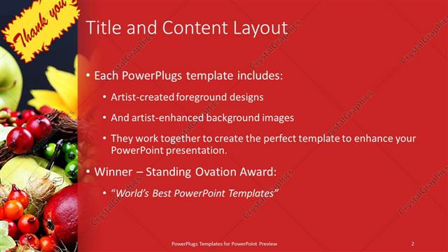 Title and Content presentation slide layout