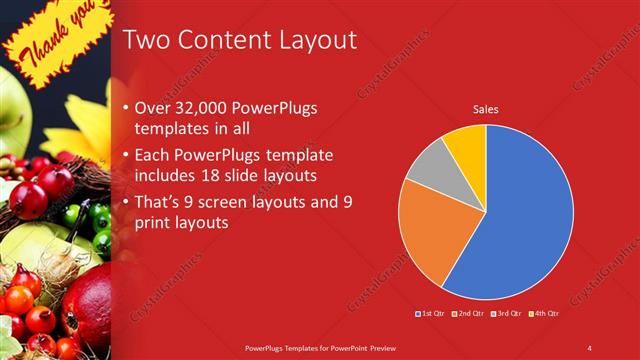 Two Content presentation slide layout