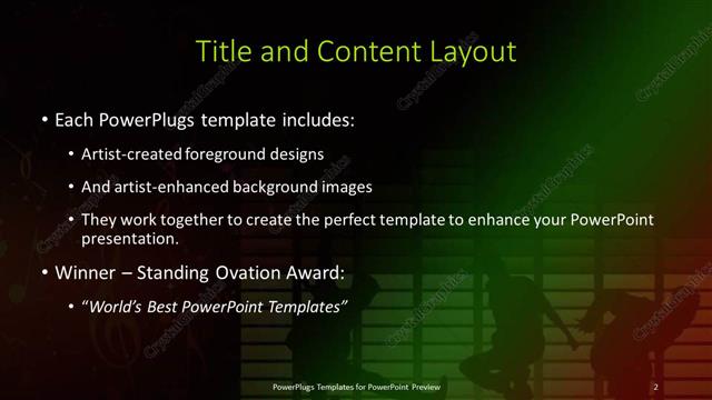 Title and Content presentation slide layout