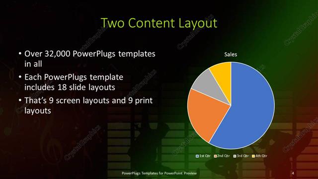 Two Content presentation slide layout